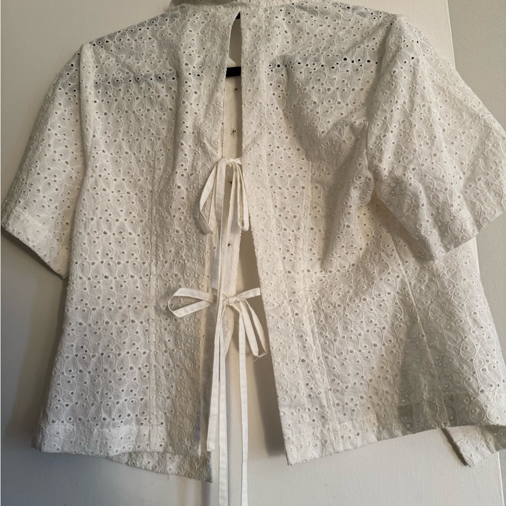 Rebecca Taylor White Eyelet Top